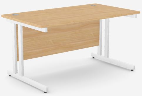 Ashford -Twin 1400w x 800d Desk Beech - White