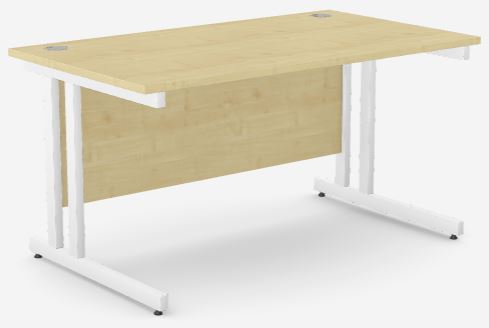 Ashford -Twin 1400w x 800d Desk Maple - White