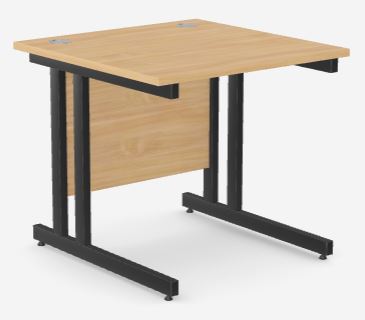Ashford -Twin 800w x 800d Desk Beech - Black