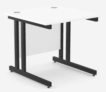 Ashford -Twin 800w x 800d Desk White Black