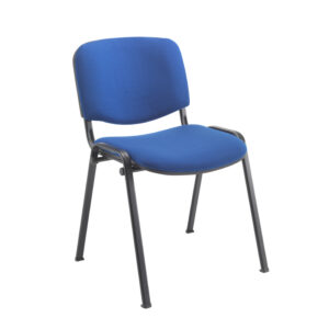 Club Meeting Chair With Black Frame & Royal Blue Fabric