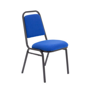 Banqueting Chair Royal Blue Black Metal Frame