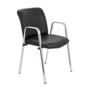 Sturdy Meeting Visitor Chair with Chrome Frame