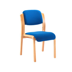 Wood Frame Side / Meeting Chair - With Upholstered Seat & Back Office Furniture Reception