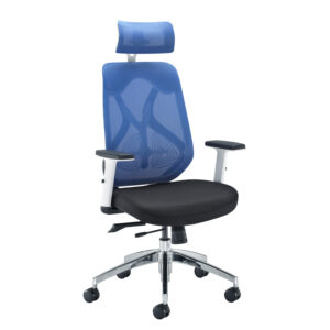 Mesh Back Task Office Chair With Headrest Height Adjustable Arms
