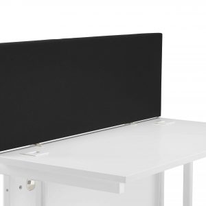 Economy Straight Upholstered Desktop Screen - 400mm High - Available in 4 Sizes and a Choice of 2 Colours - Includes Desk Edge Mounting Brackets