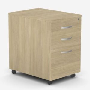 Kito High Mobile Pedestal - 3 Drawer - Urban Oak