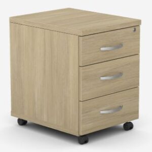 Kito Mobile Pedestal - 3 Drawer - Urban Oak