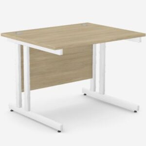 Main Image - Ashford -Twin 1000w x 800d Desk Urban Oak - White