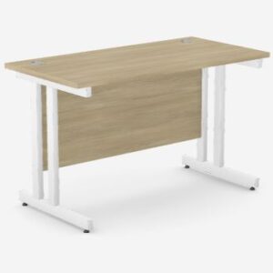 Edit Twin Upright Rectangular Cantilever Desk - 1200w x 600d x 725h mm
