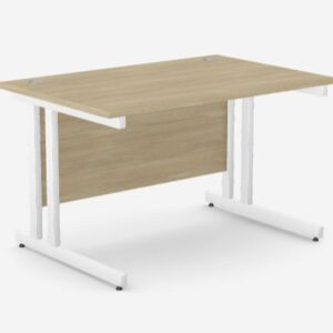 Main Image - Ashford -Twin 1600w x 800d Desk Urban Oak - White