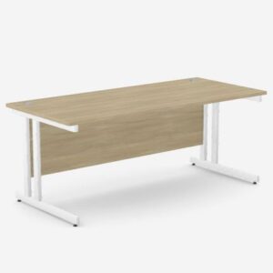 Main Image - Ashford -Twin 1800w x 800d Desk Urban Oak - White