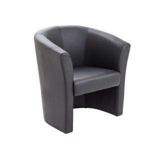 Tub Leather Look Armchair Reception Soft Seating