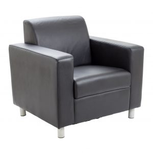 Iceberg Leather Faced Armchair Reception Chair Soft Seating