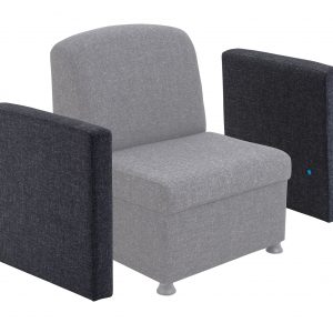 GL Arm "ONLY" To Suit GL Modular Reception Chair - Choice of 2 Colours, Charcoal or Royal Blue