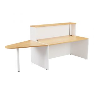Reception Unit With Extension - 2600w x 890d x 1165h mm - With a Choice of Matching & Contrasting Tops & Sides Options