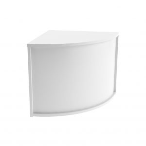 Reception Modular - Radius Corner Base Unit - 800w x 800d x 742h mm - White is Available (Please Note: Beech, Grey Oak, Nova Oak, Walnut & Maple are Made to Order, Please call for more information)