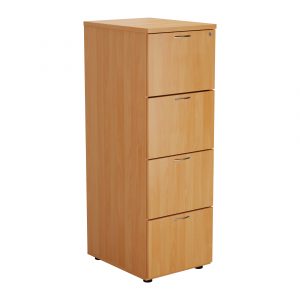4 Drawer Wooden Filing Cabinet - 464w x 600d x 1365h mm