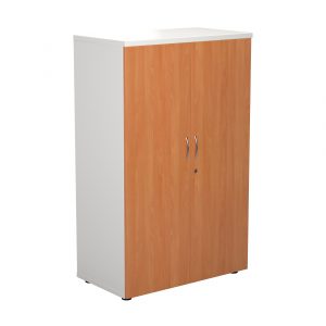 1600mm High Wooden Cupboard - 800w x 450d x 1600h mm -  With White Carcass