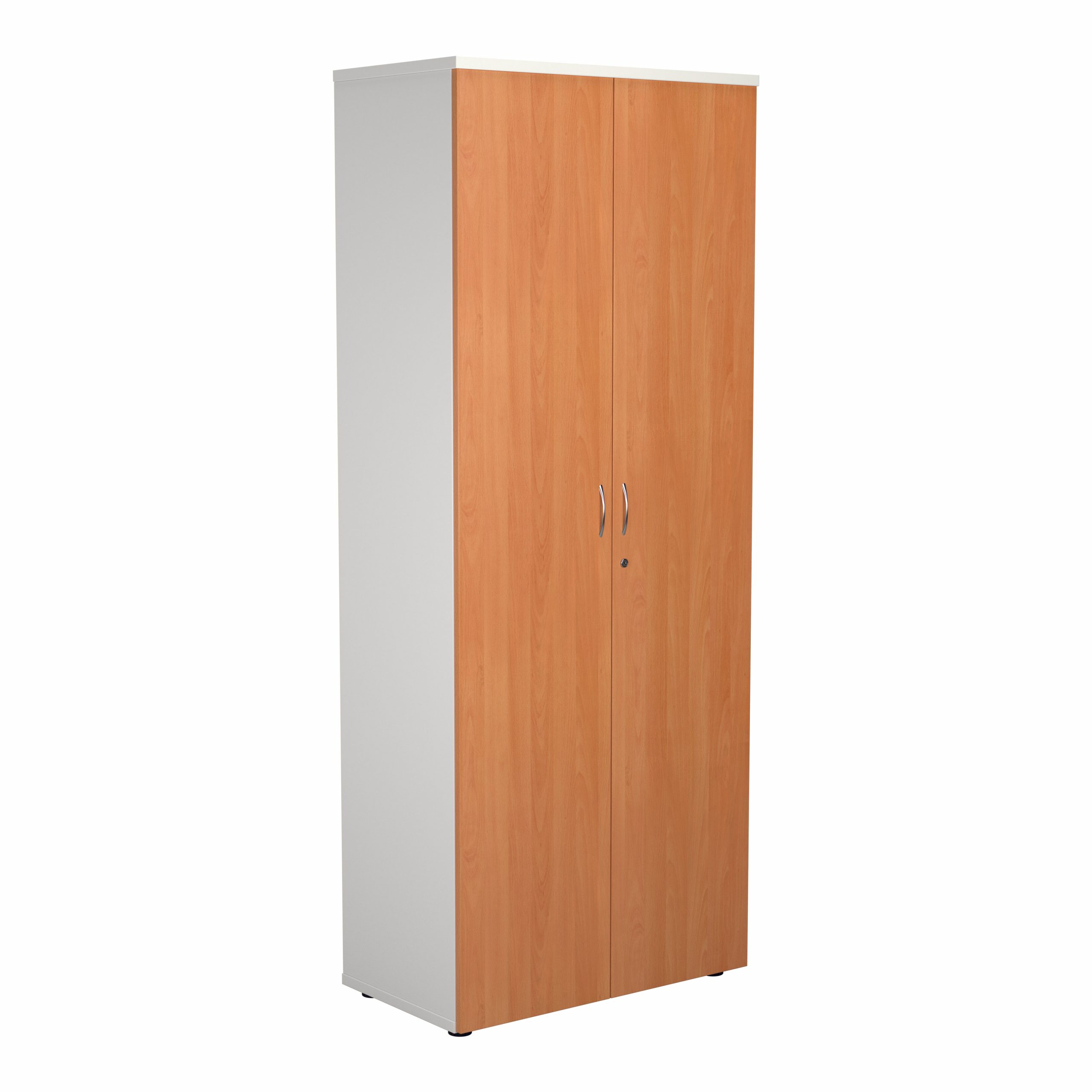2000mm High Wooden Cupboard - 800w x 450d x 2000h mm - With White Carcass