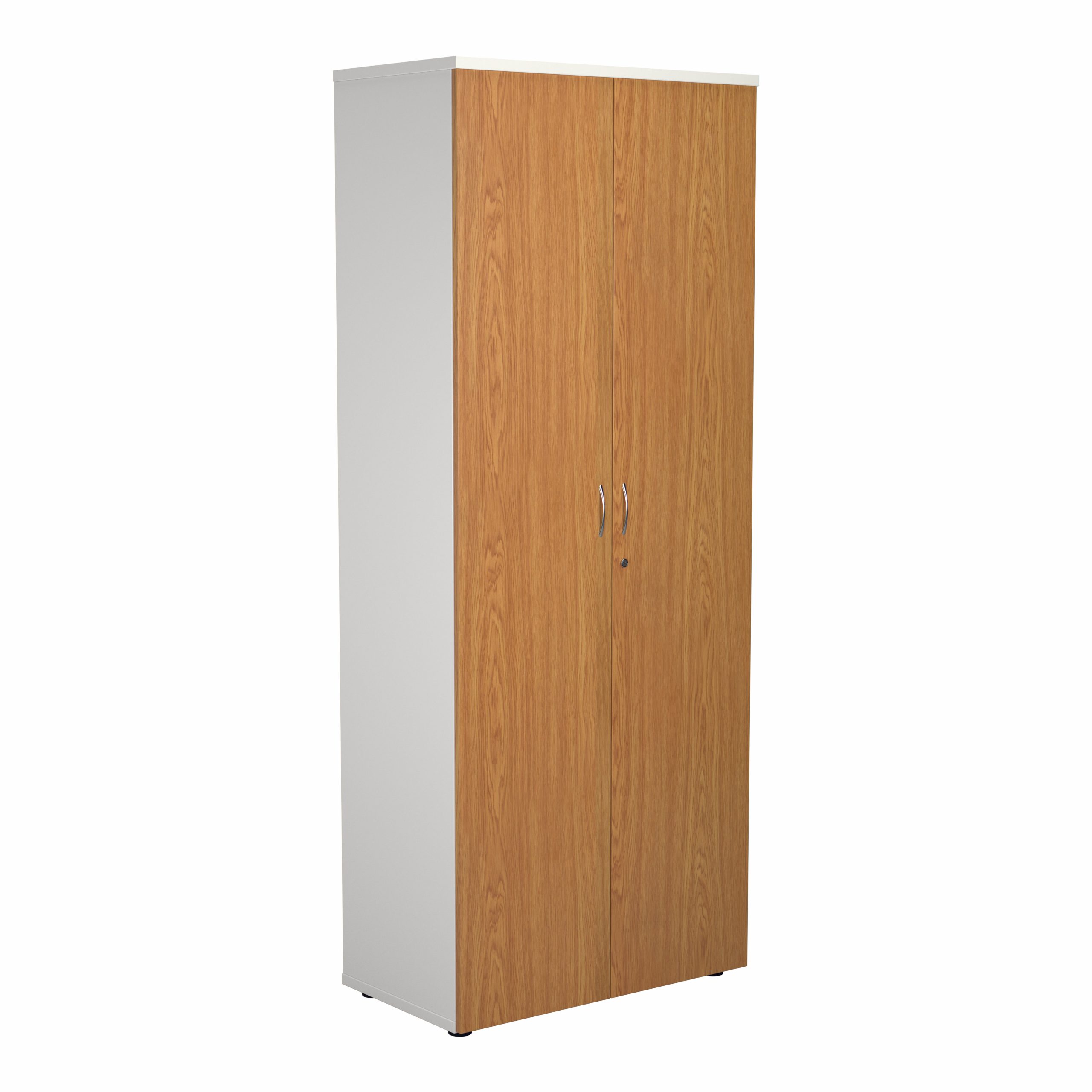 2000mm High Wooden Cupboard - 800w x 450d x 2000h mm - With White Carcass - Image 3